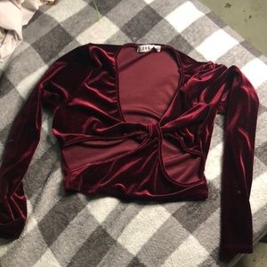 Velvet Crop Top